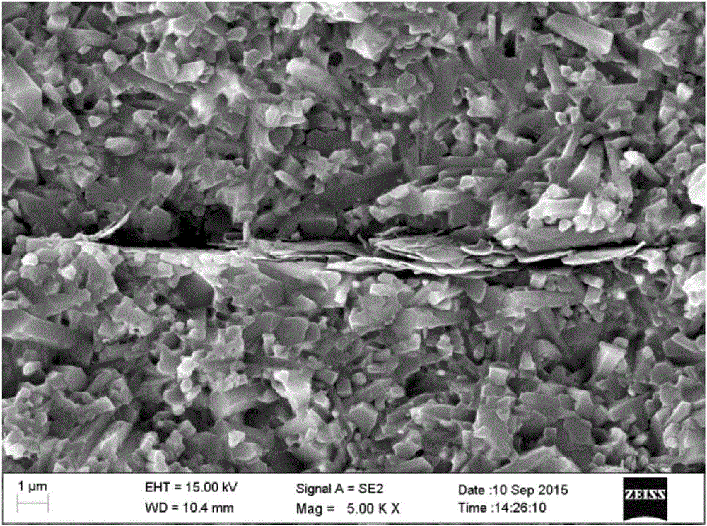 Si3N4-based ceramic cutter material with added graphene and preparation method of material