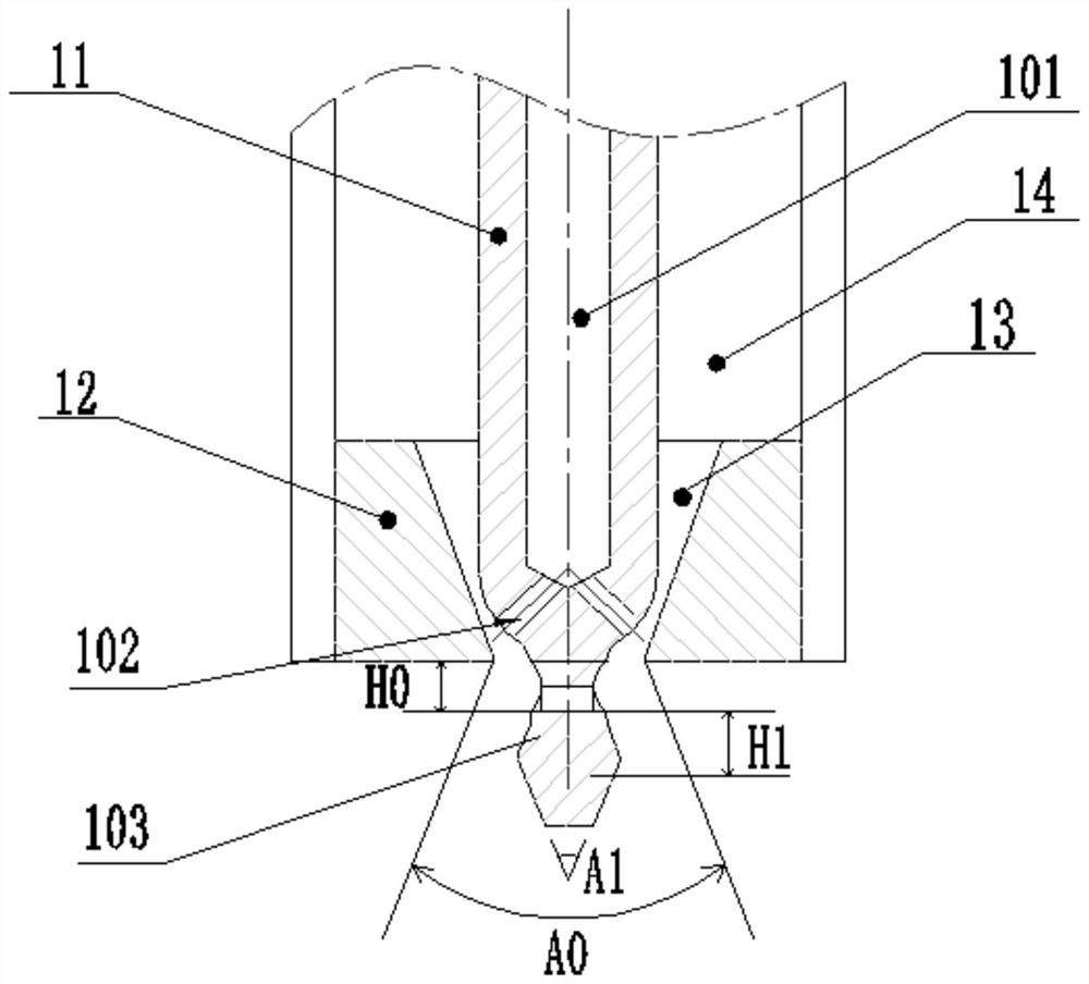 Atomization structure and ejector