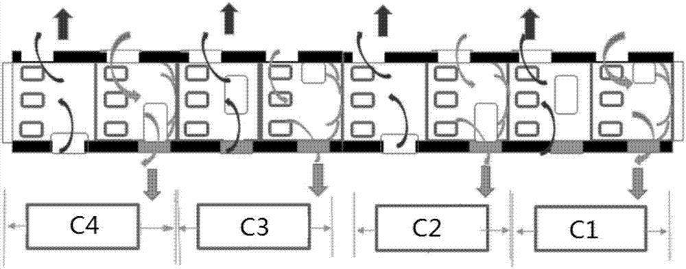 Cylindrical air intake and exhaust device and internal combustion engine cylinder cover