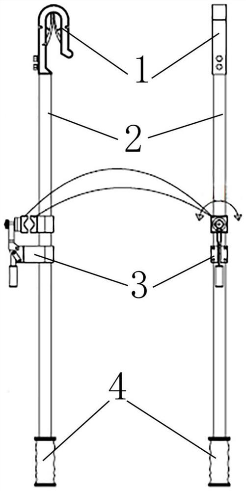 A kind of wire temporarily fixed insulating operating rod