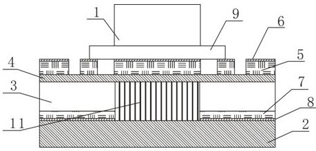 Novel micro-strip circulator based on MEMS technology and processing method thereof