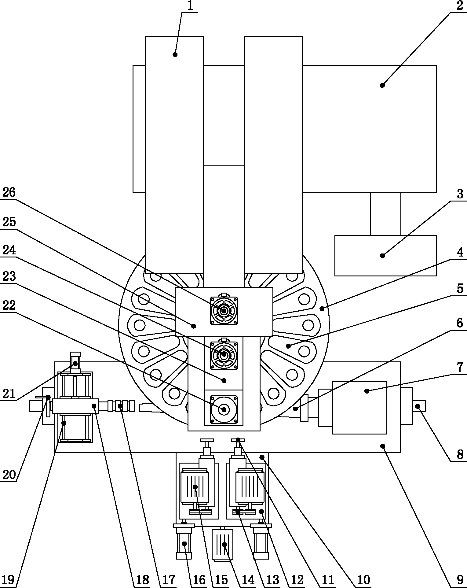 Hole-drawing machine for saxophone body