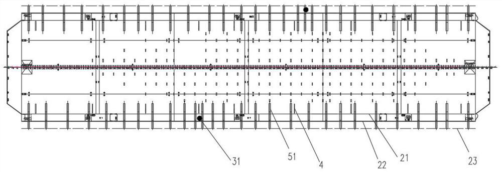 Integral sliding method of floating dock wall