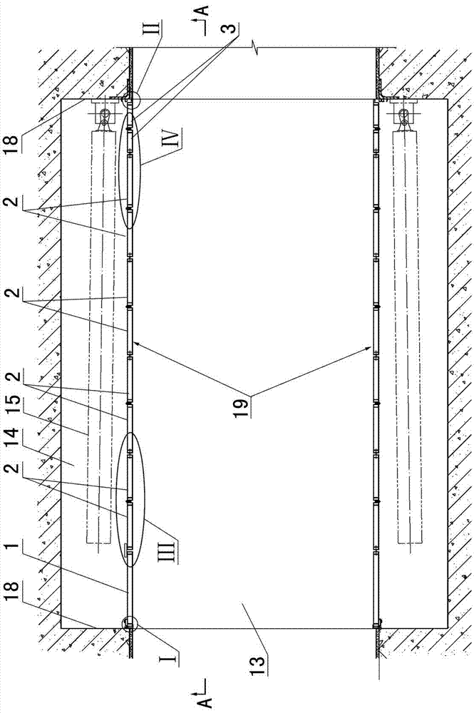 Folding type disguising door of protective section of subway entrance and subway exit