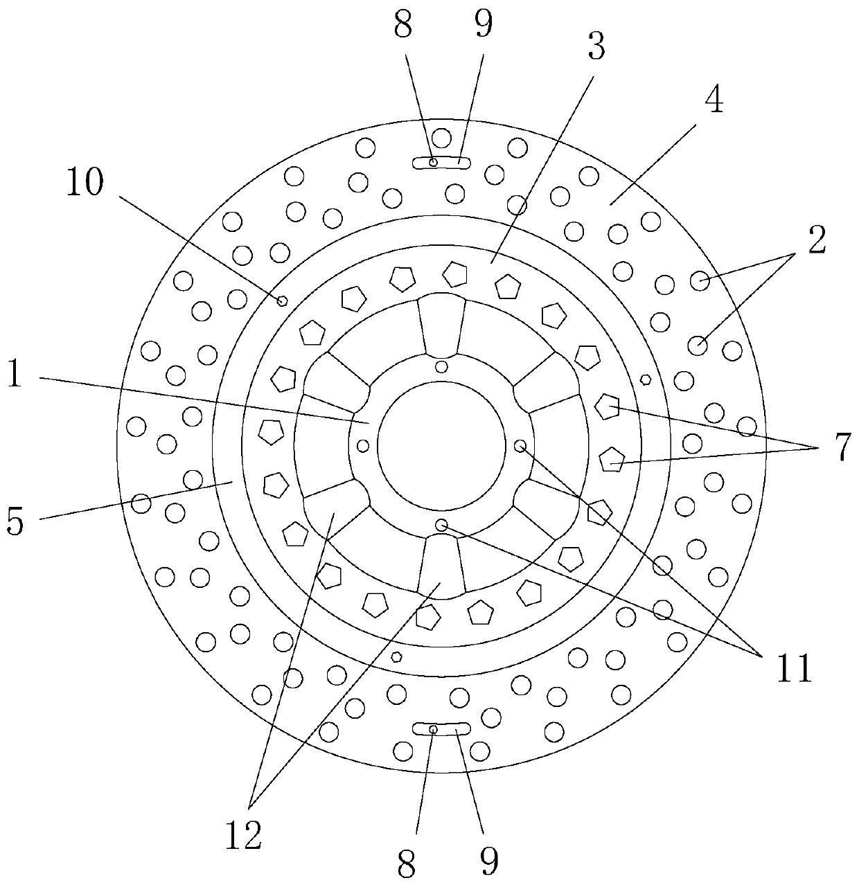 Disc brake disc and disc brake lock for two-wheeled vehicle