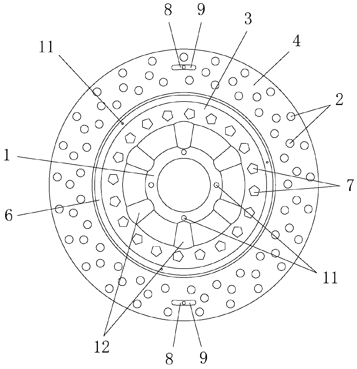 Disc brake disc and disc brake lock for two-wheeled vehicle