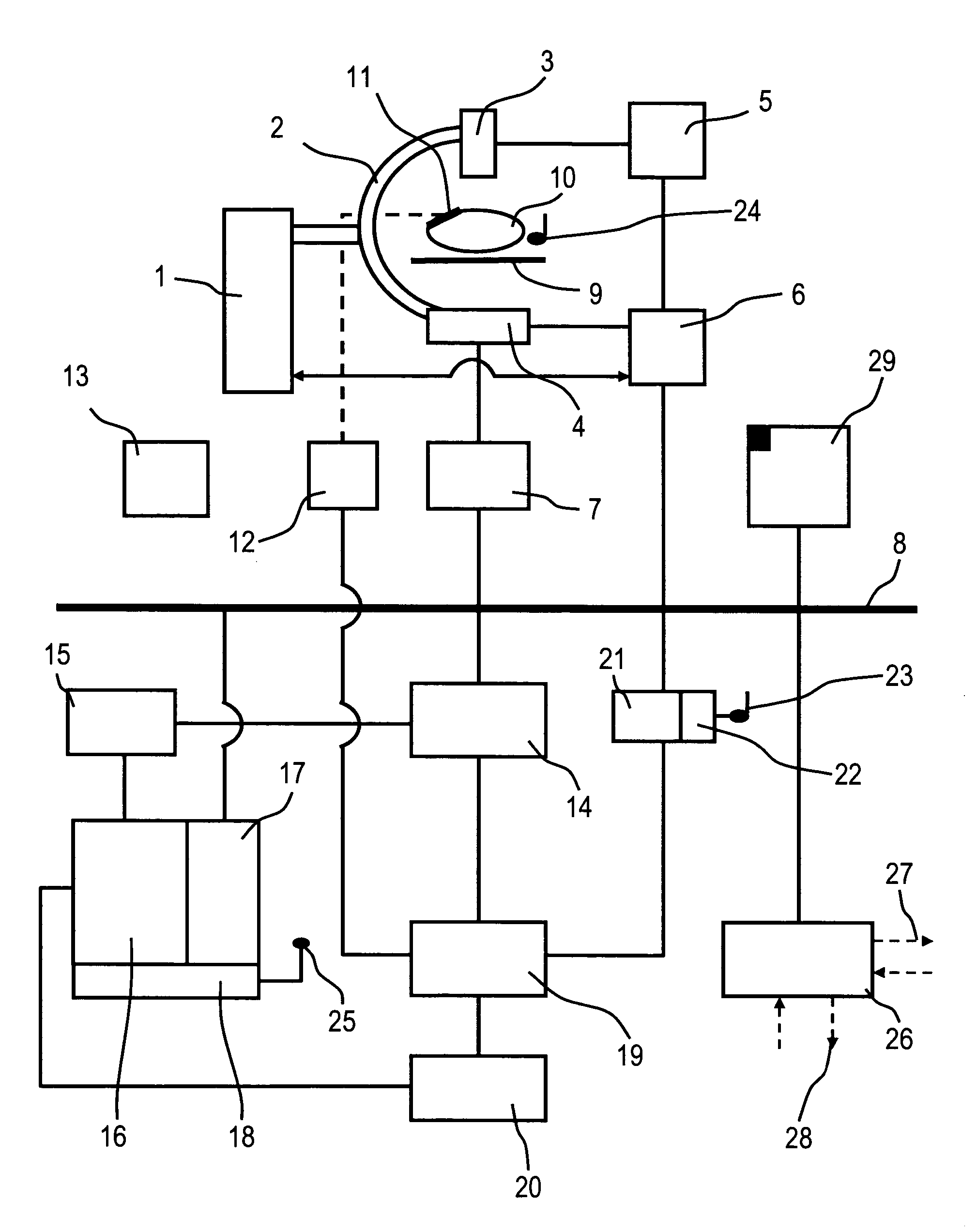 Angiographic x-ray diagnostic device for rotation angiography