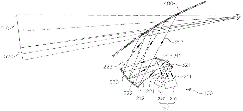 Head-raising display device and vehicle with same