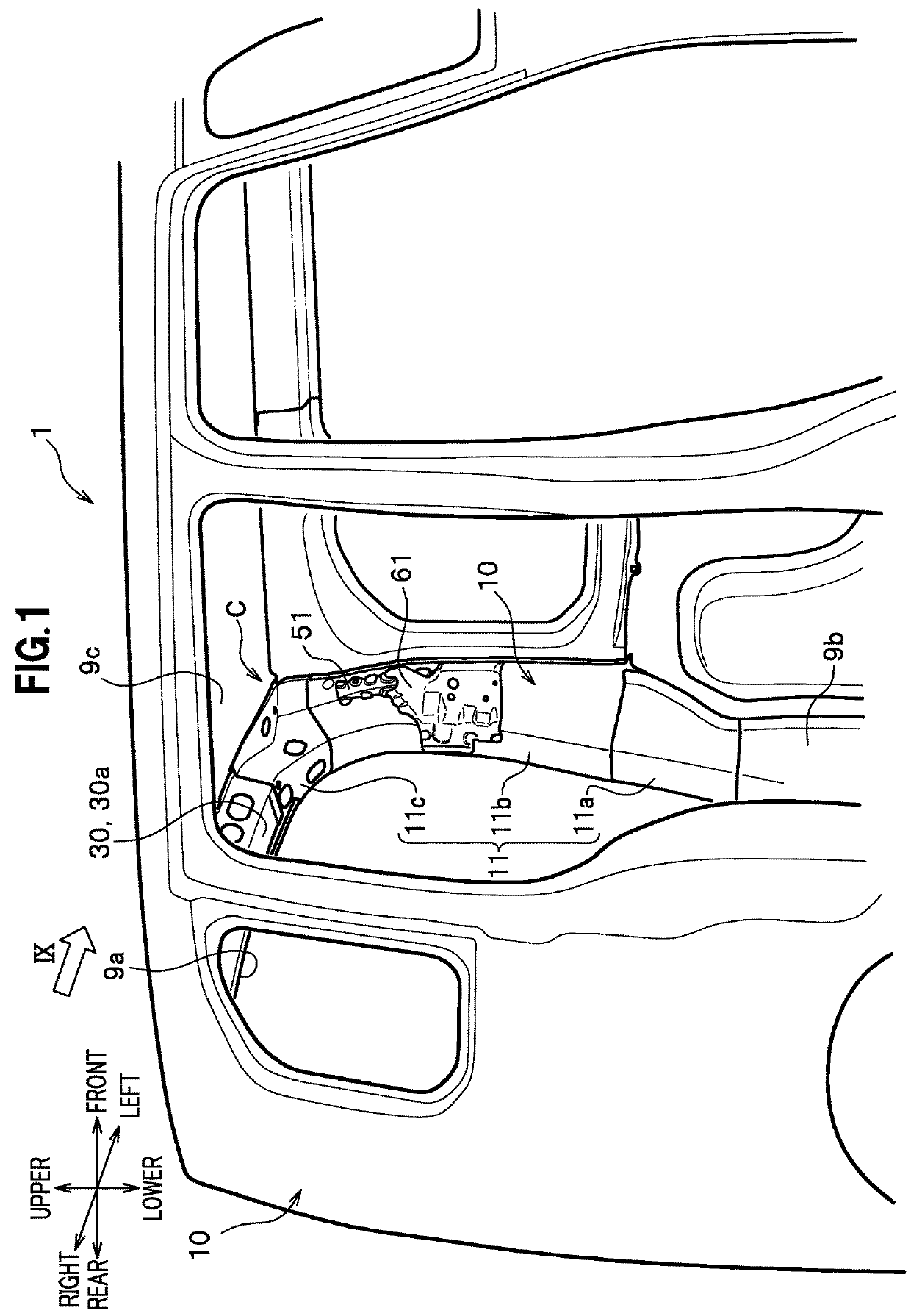 Rear body structure