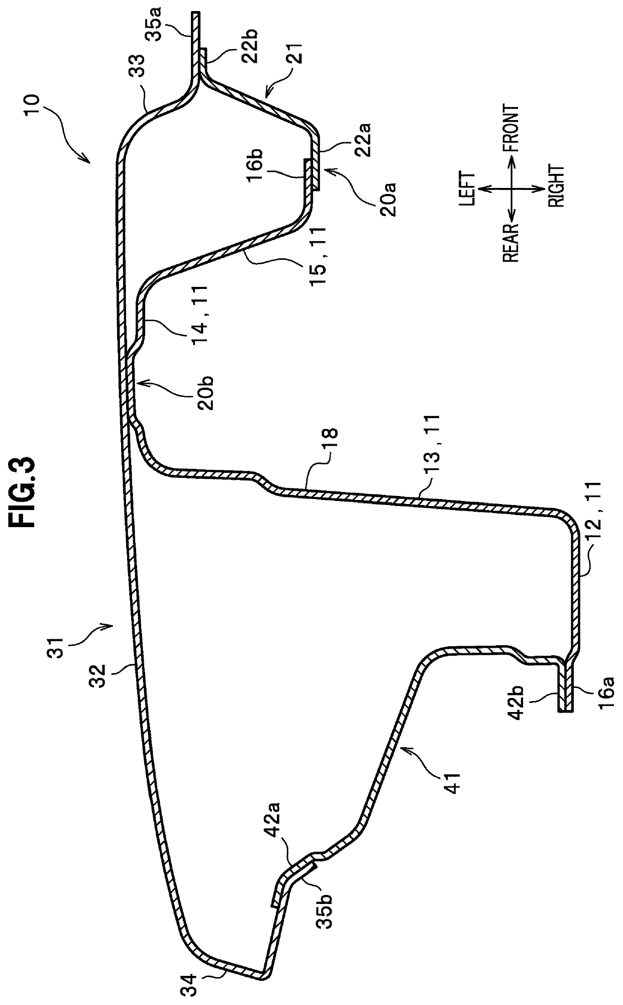 Rear body structure