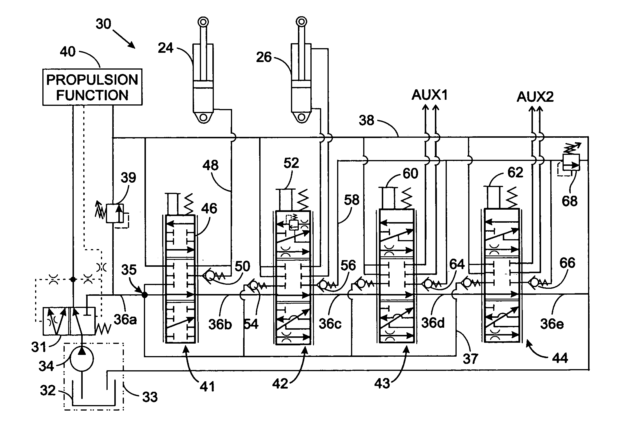 Hydraulic system with multiple pressure relief levels