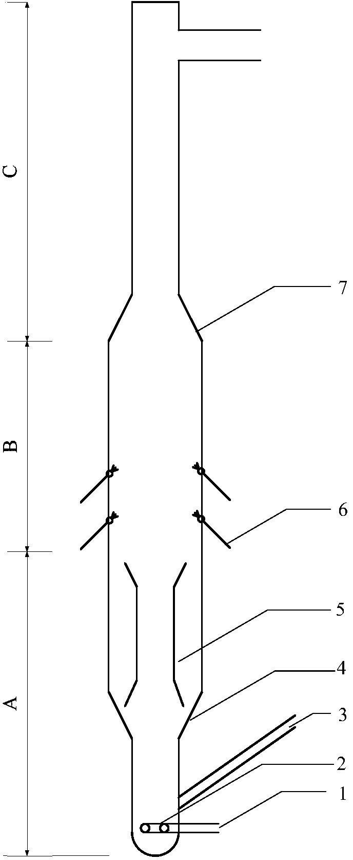 Heavy oil contact cracking method