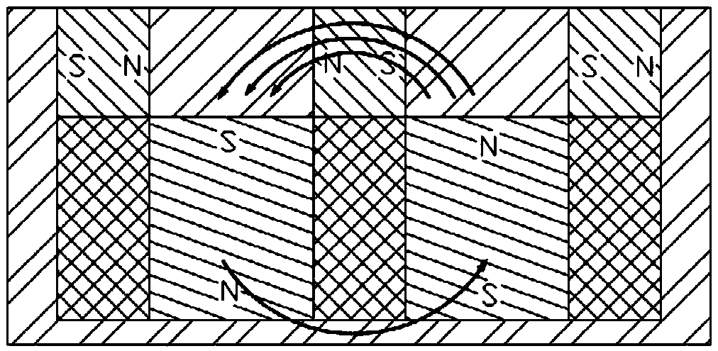 Welding method and device for large-area ferromagnetic target material