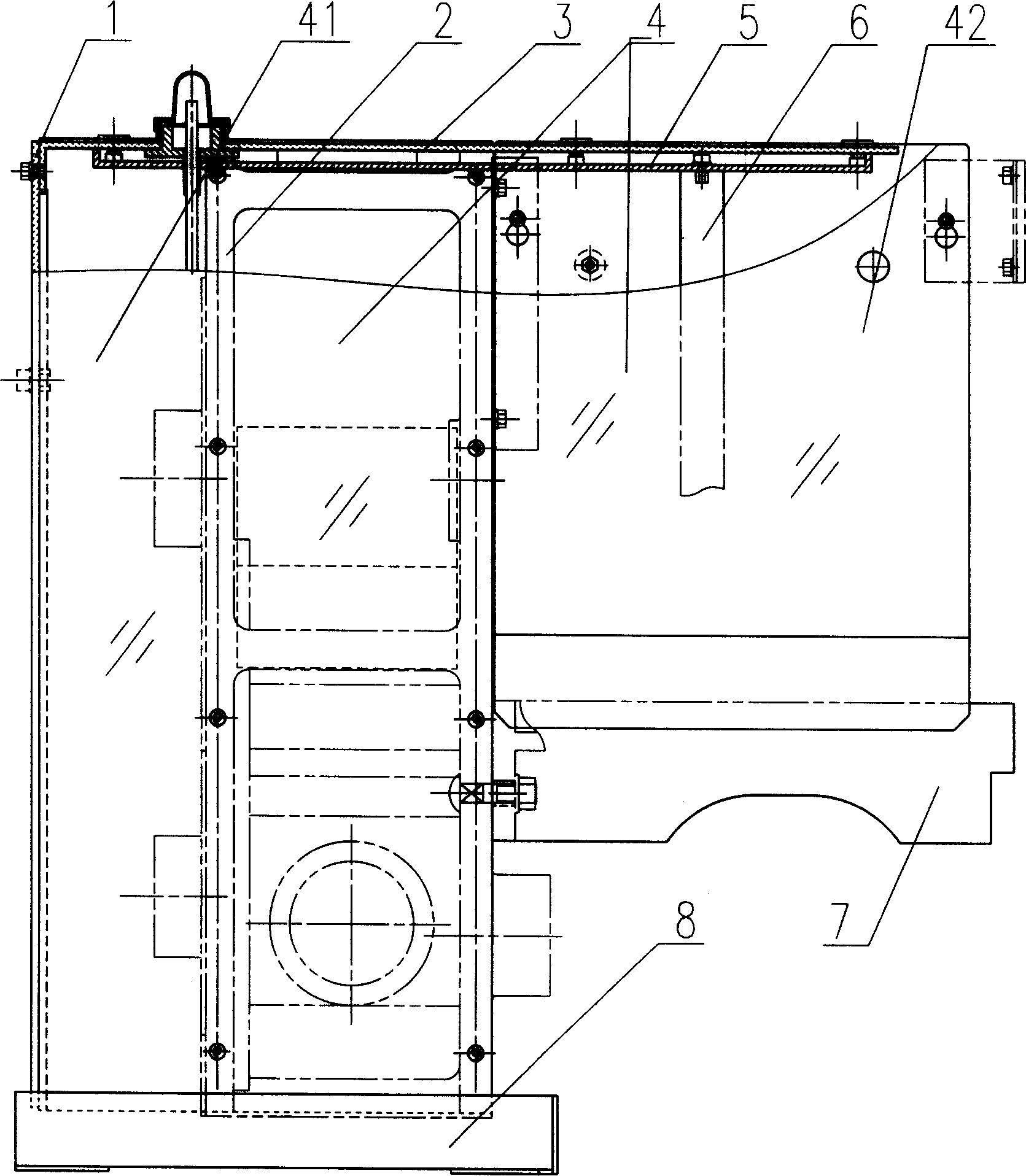 Visible cover on spinning frame heed