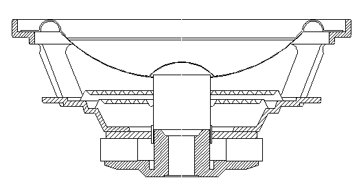 Horn structure with internal bracket