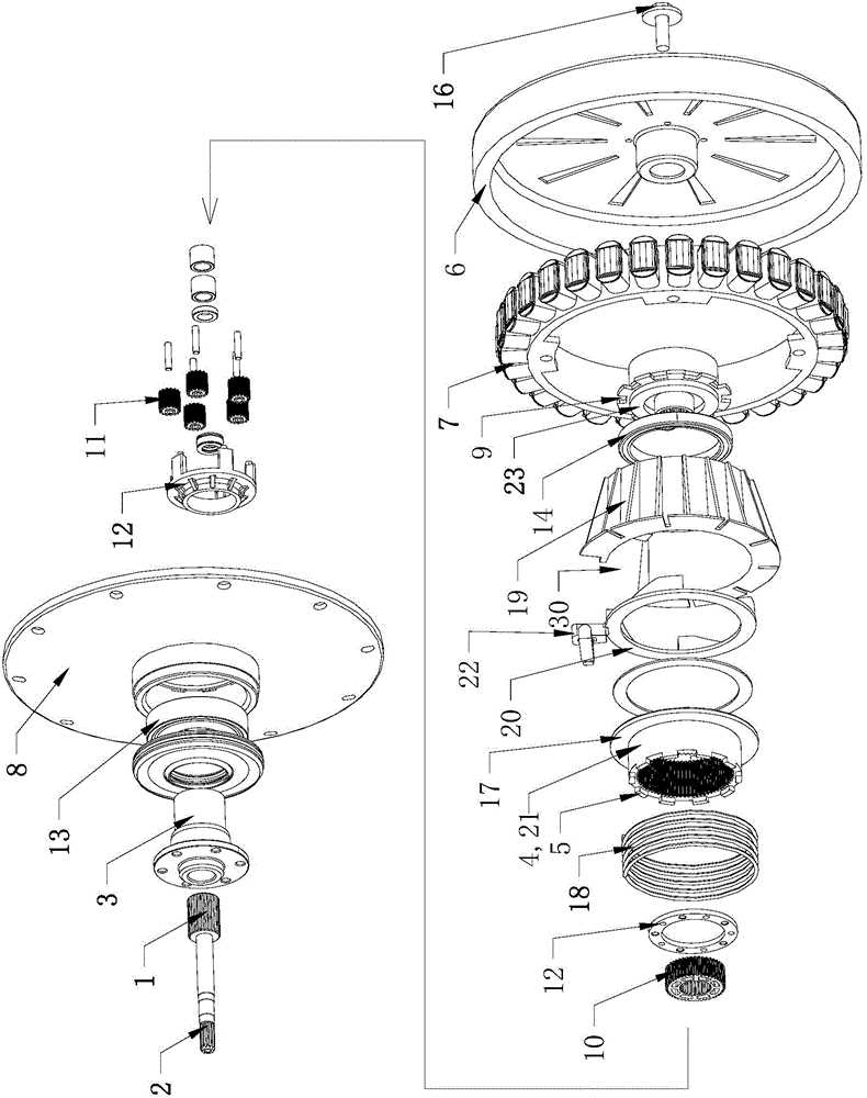 Decelerating clutch and washing machine