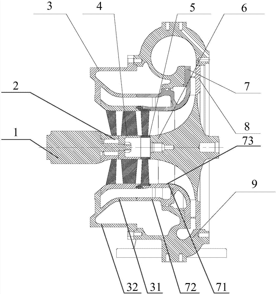 Composite power axial and radial flow gas compressor