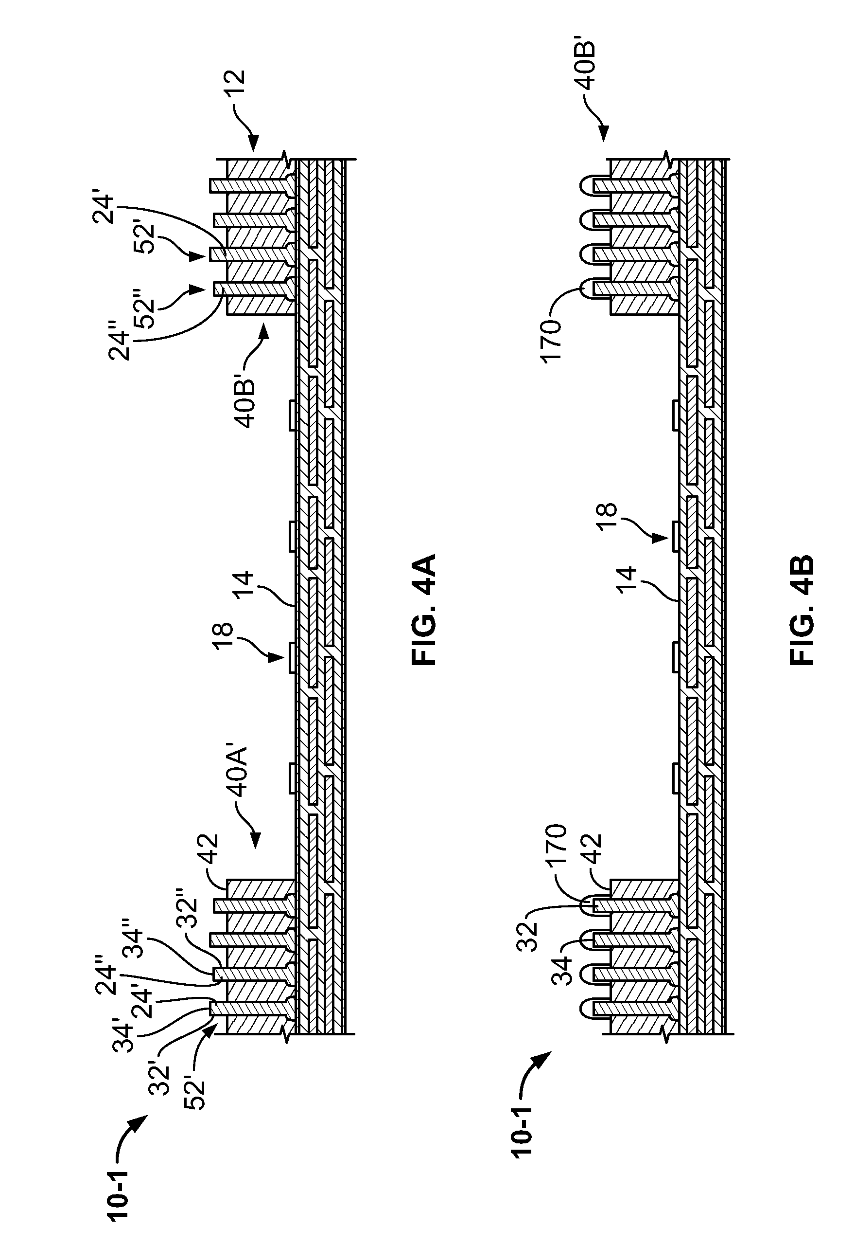 Structure for microelectronic packaging with bond elements to encapsulation surface