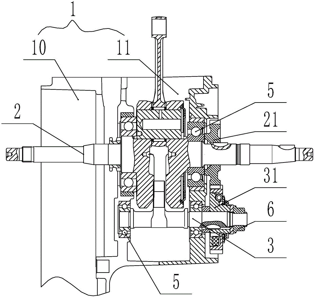 Scooter engine with balance shaft