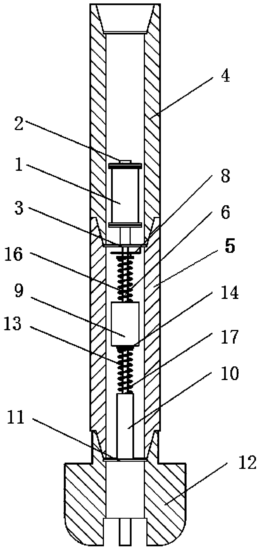 Adjustable drill string axial-torsional coupling vibration suppression device