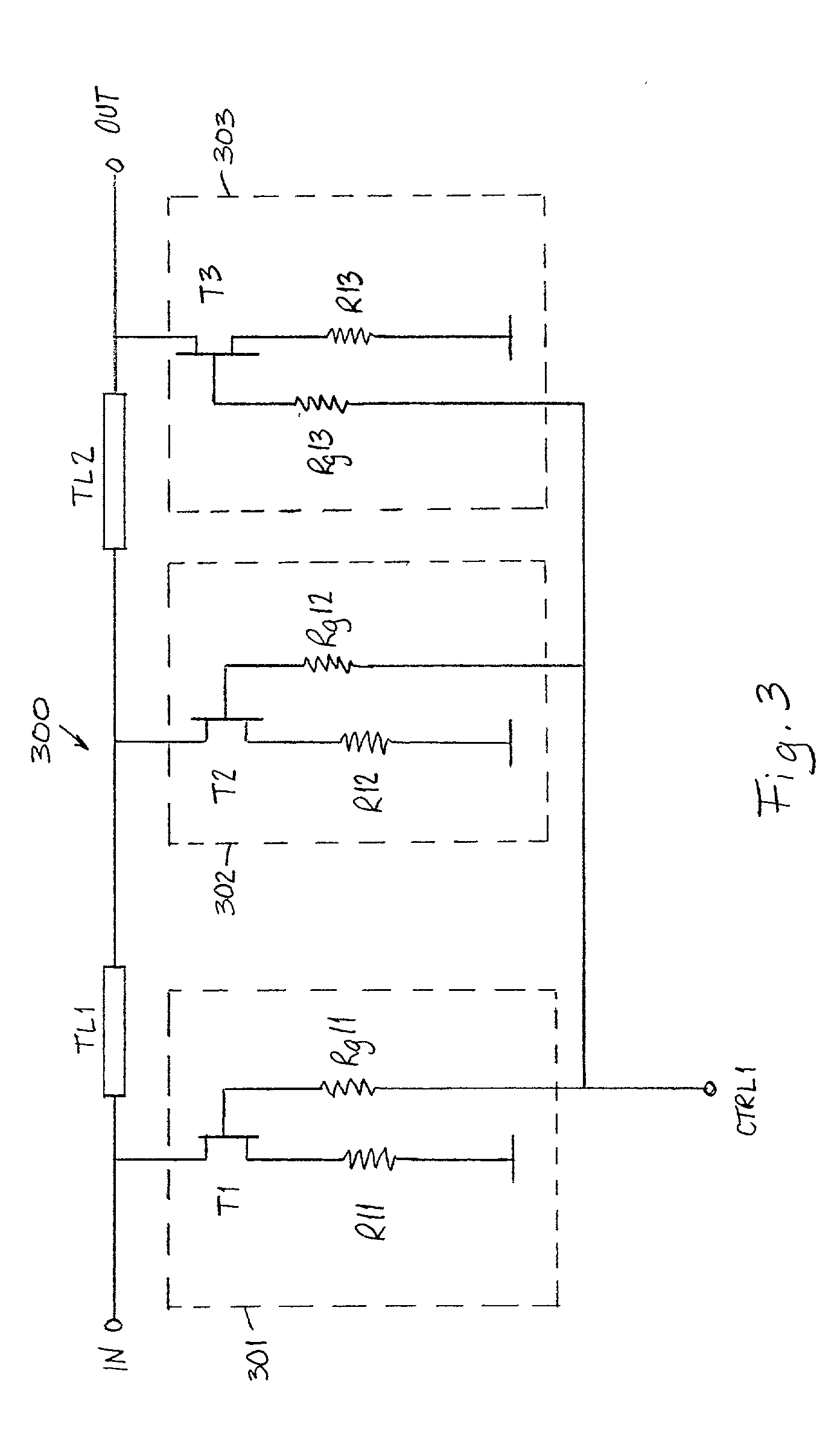 Circuit topology for attenuator and switch circuits