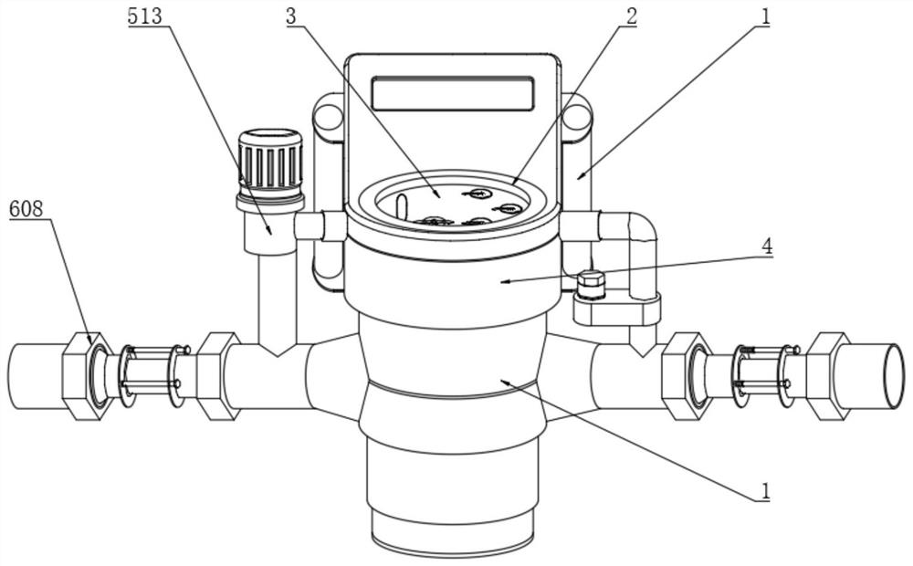 Anti-freezing intelligent water meter easy to clean