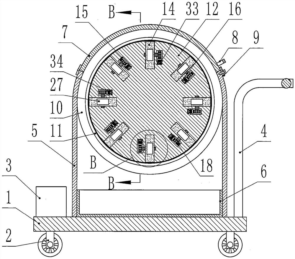 Movable small sewage filtering device for water plant