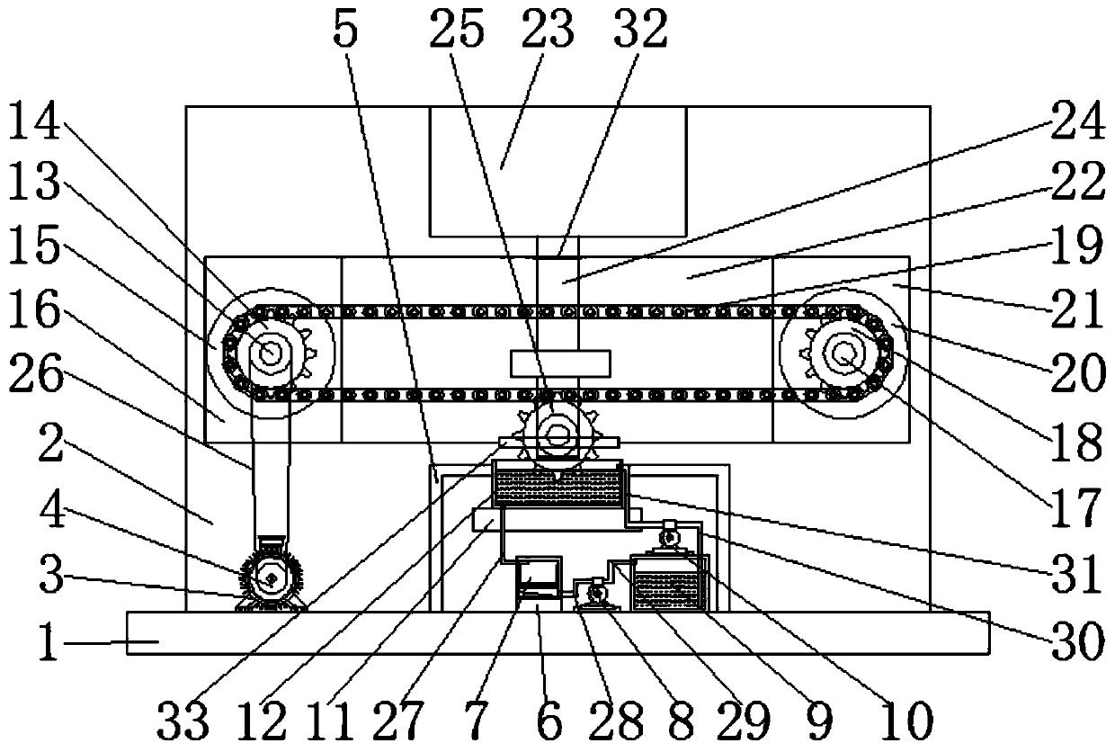 A chain drive tensioning lubricating device