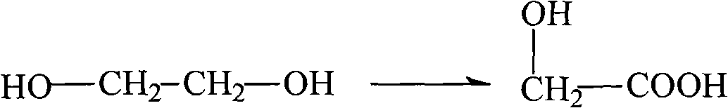 Method for preparing glycollic acid by glycol