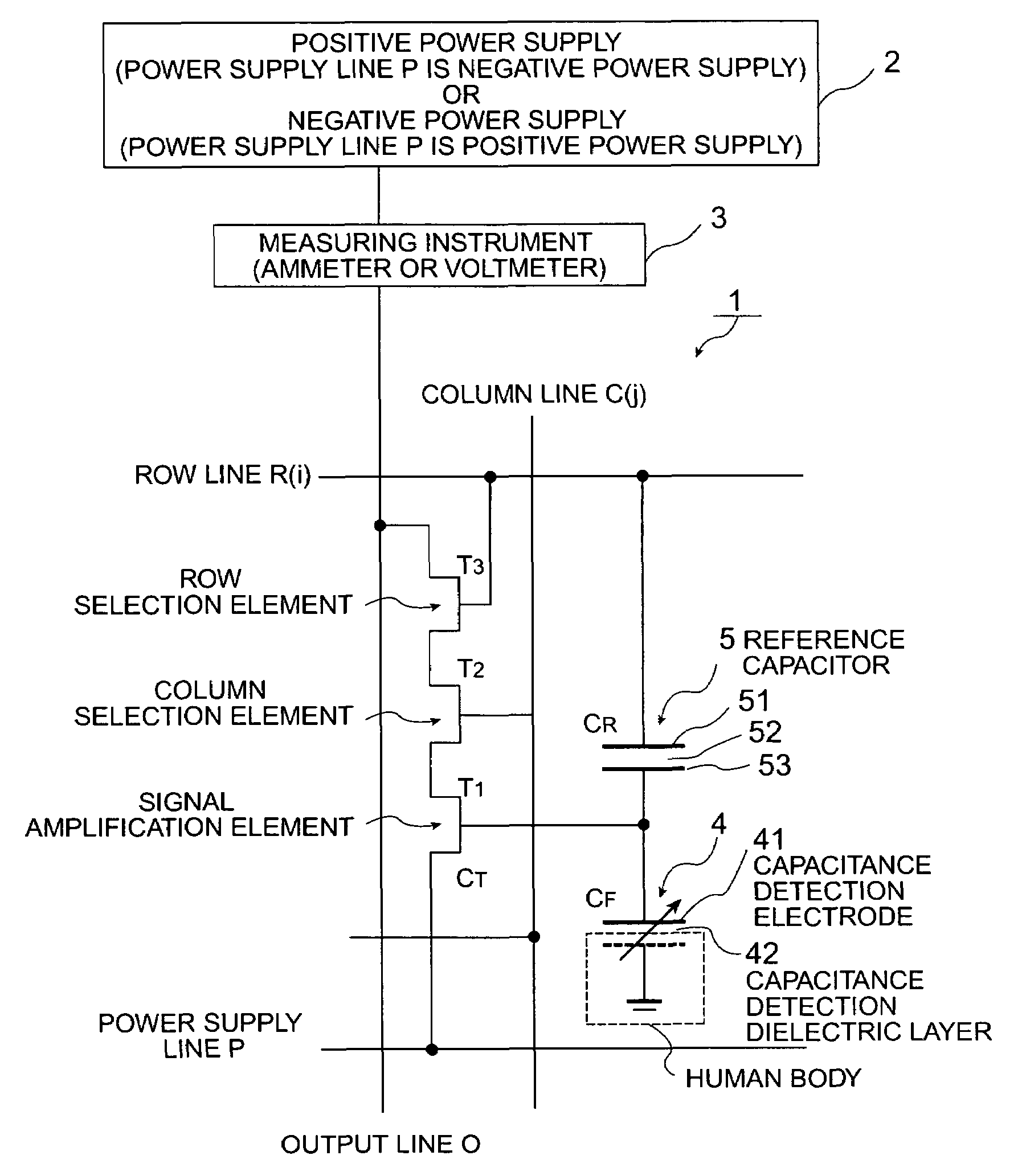 Electrostatic capacitance detection device