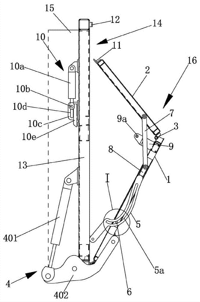 Opening and closing device of feed inlet of garbage container