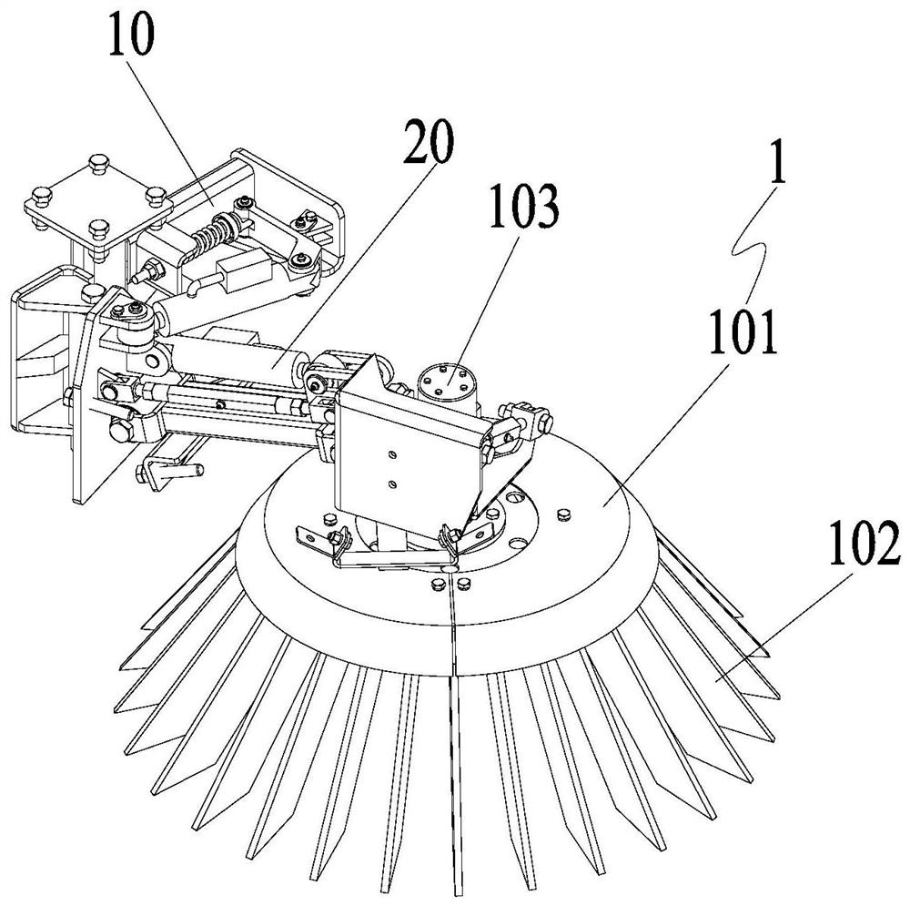 Hydraulic control system and road sweeper