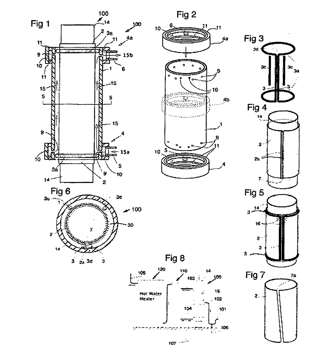 Concentric vertical pipe heat exchanger for drain water heat recovery