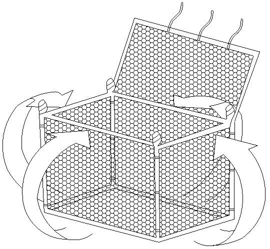 Polyester line ecological protective net and use method