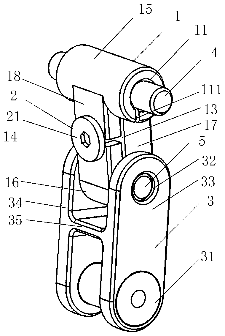 Pin shaft locking structure