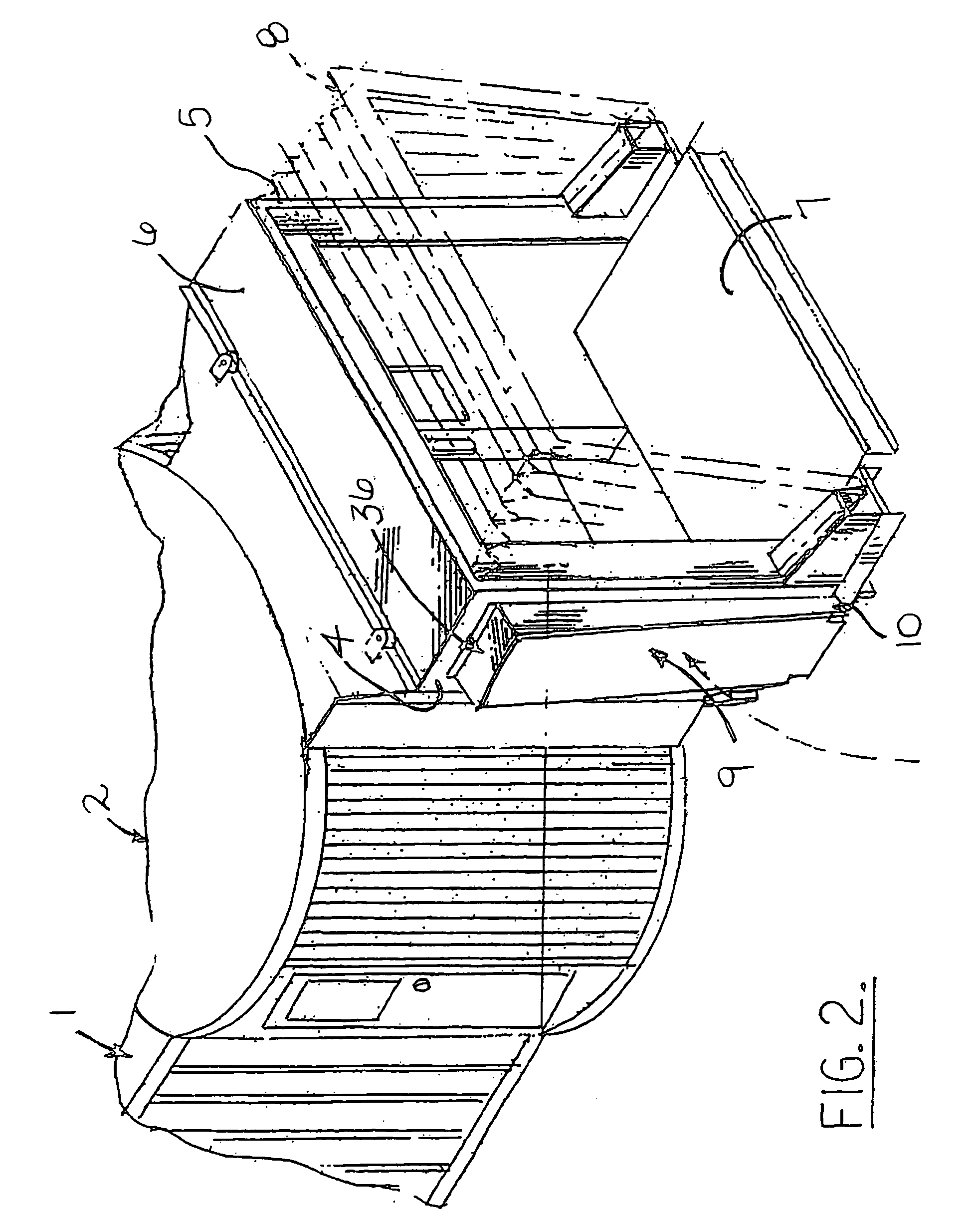 Aircraft passenger boarding bridge having a chute for transport of baggage between boarding bridge and ground level