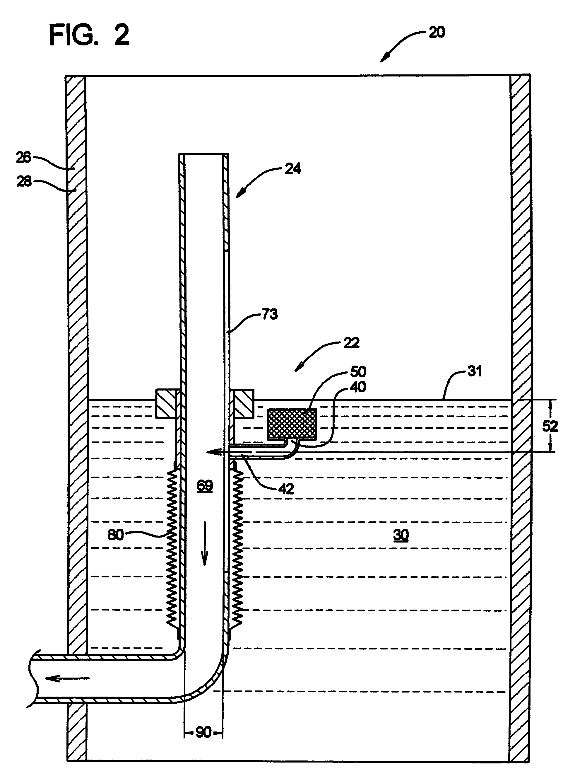 Flow control system for a holding pond