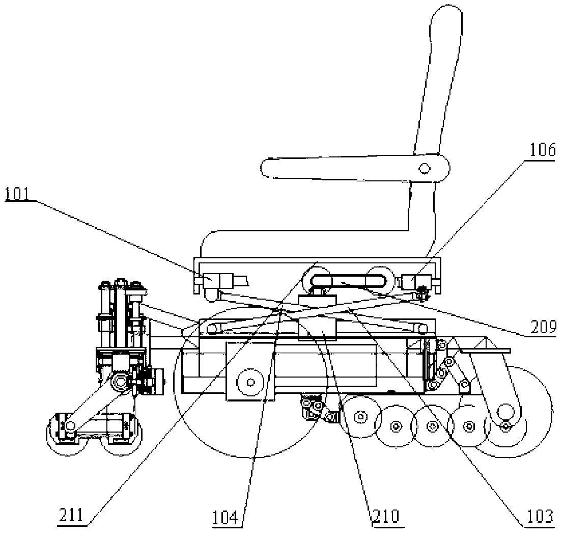 Wheelchair seat position and posture adjusting mechanism