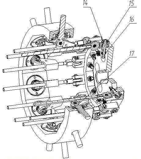 Sliding rod type wind turbine blade adjusting mechanism