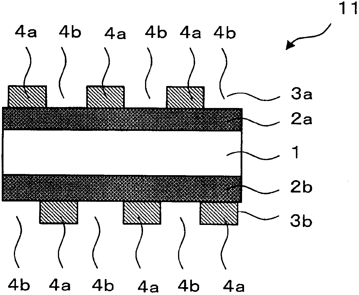 Transparent conductive laminate, method for producing same, and electrostatic capacitance type touch panel