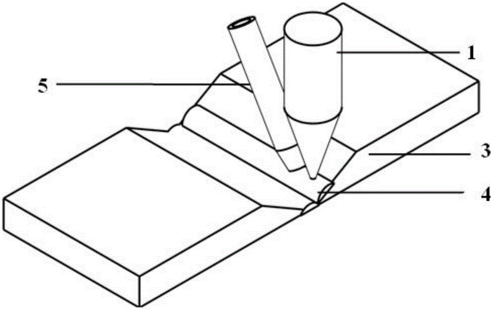 Laser connection method based on laser material additive manufacturing technology