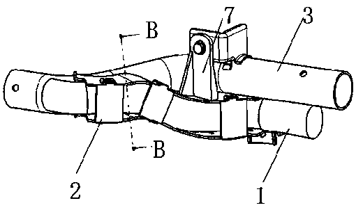 An automobile wire harness protective plate