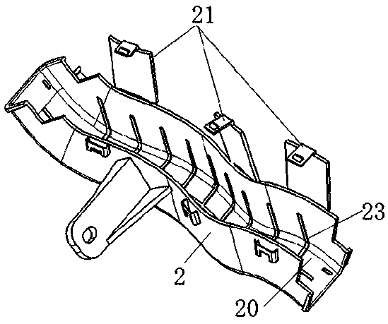 An automobile wire harness protective plate