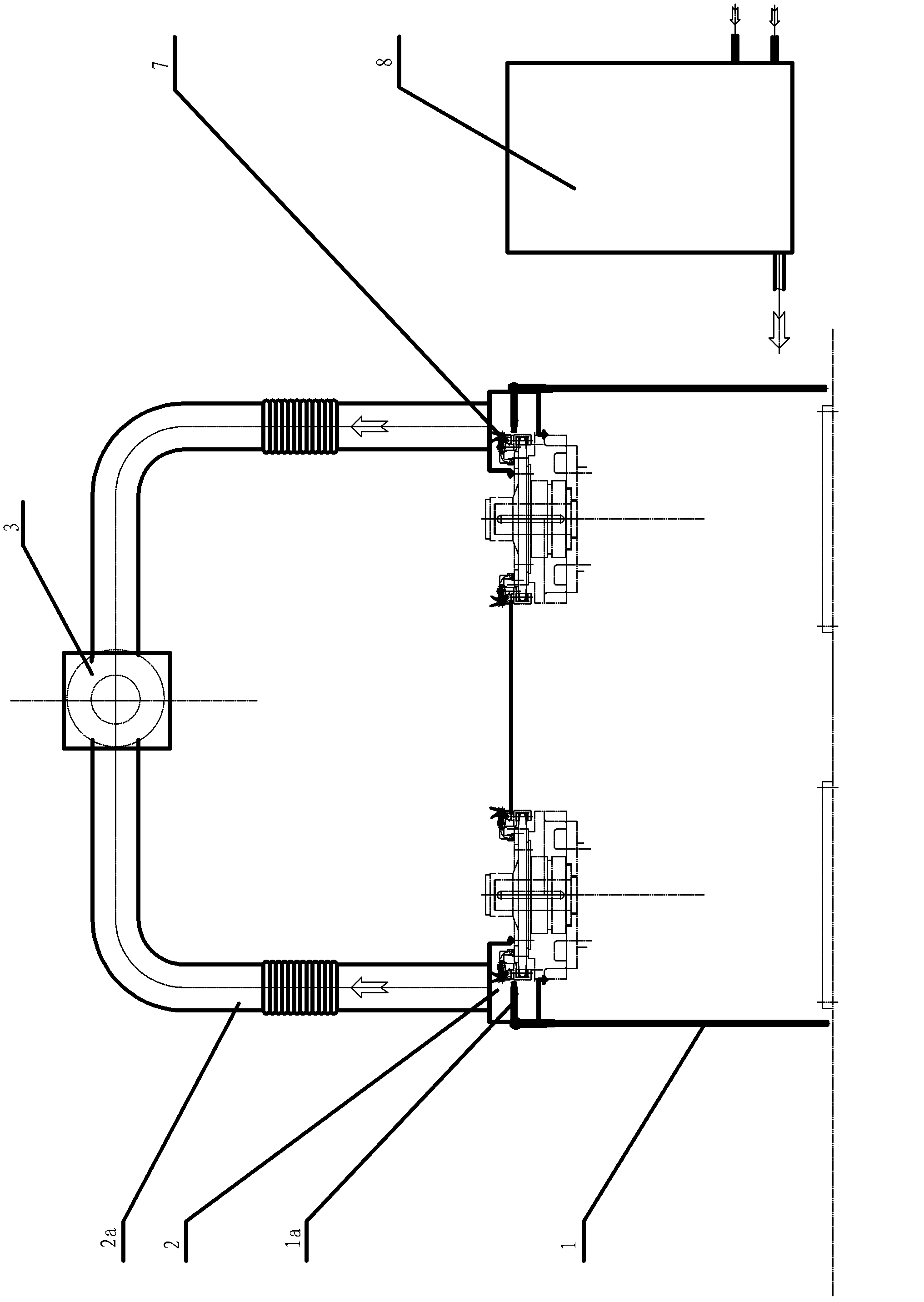 Chain clip cooling device for film producing machine