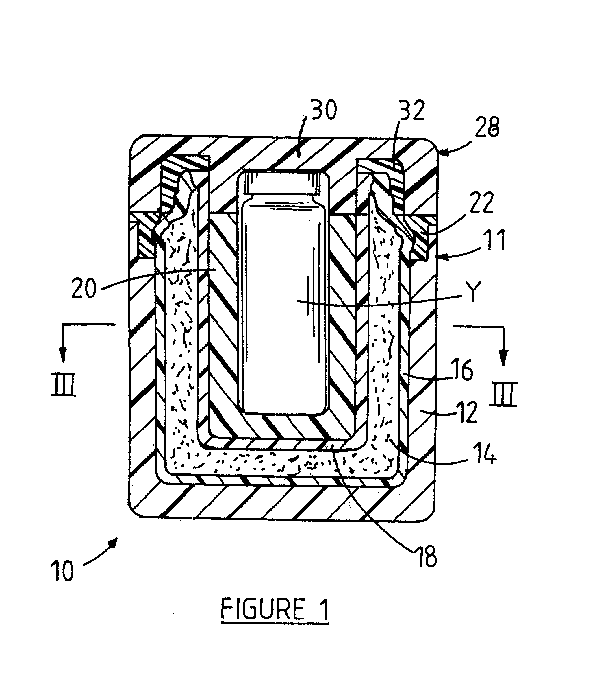 Container for a vial or ampoule