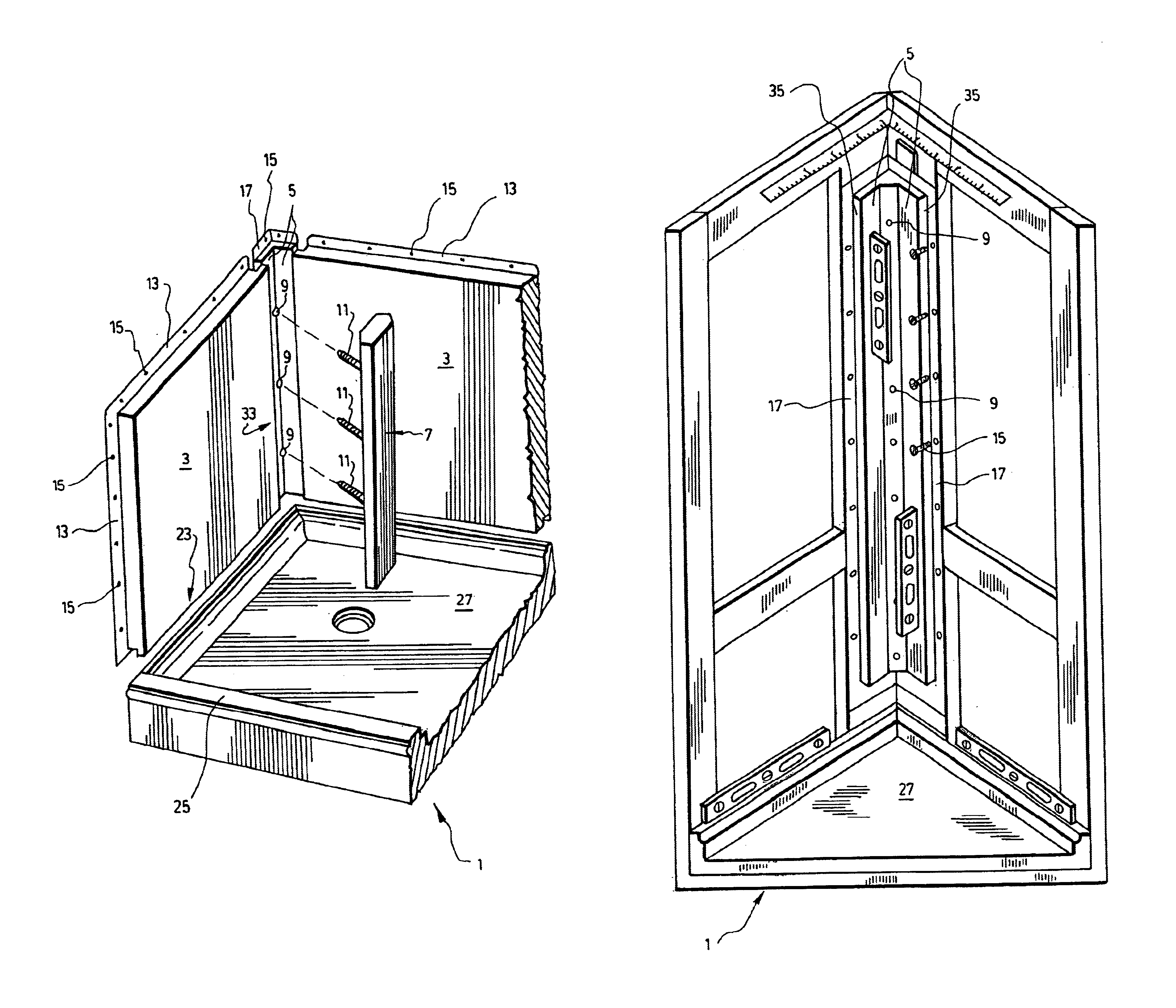 Shower structure and method for assembling the same