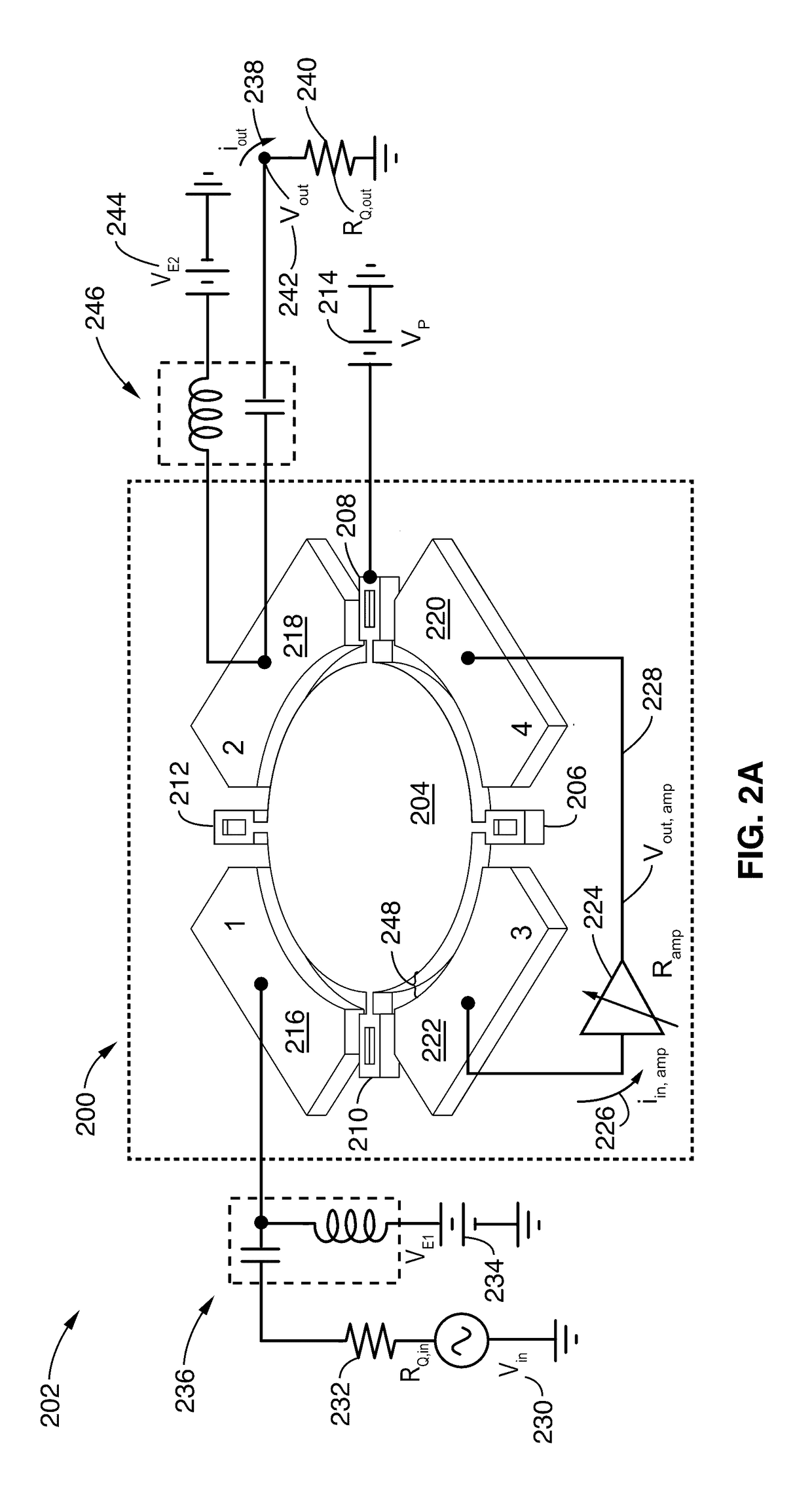 Active resonator system with tunable quality factor, frequency, and impedance