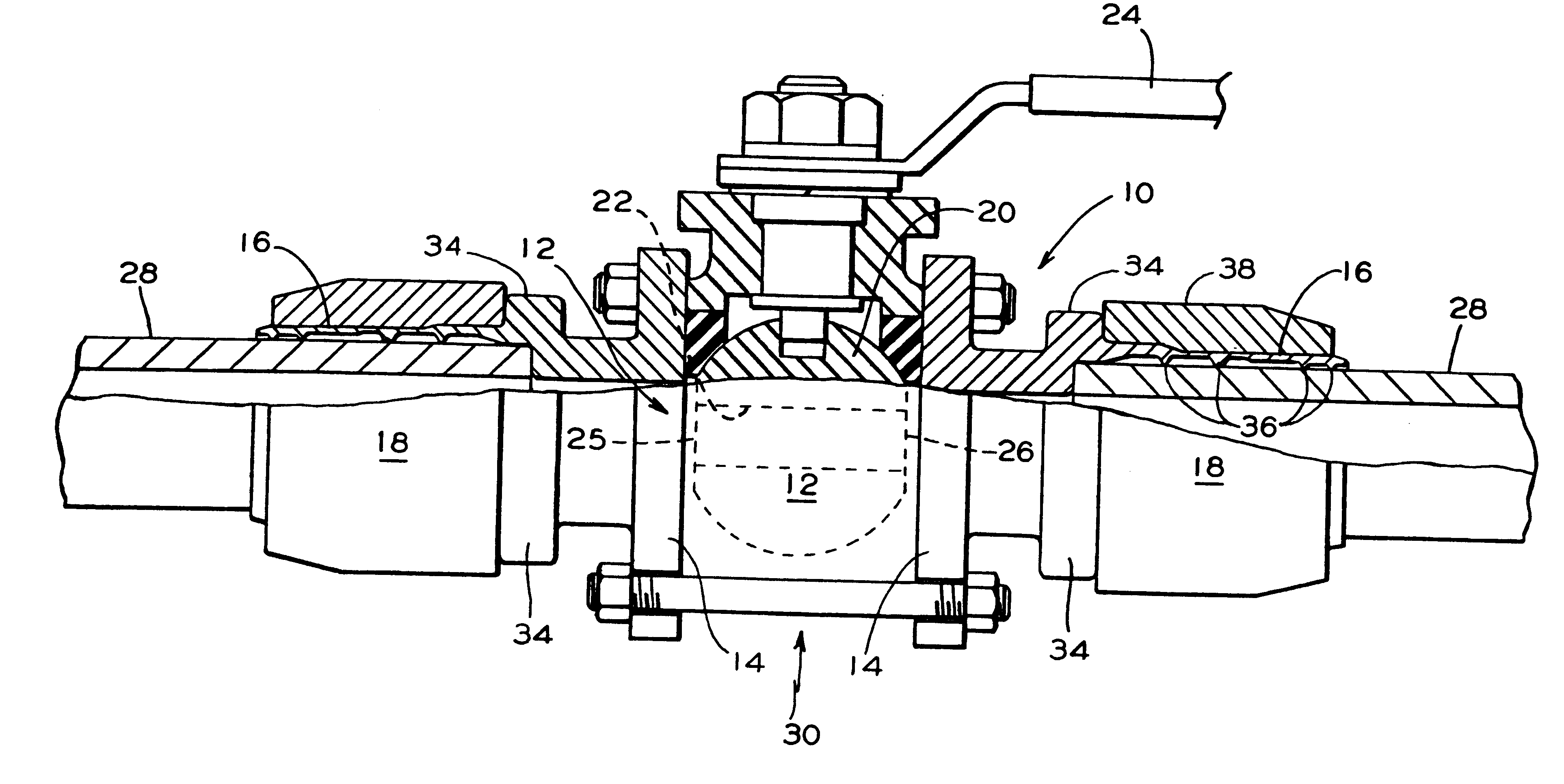 Unitary fitting and ball-valve