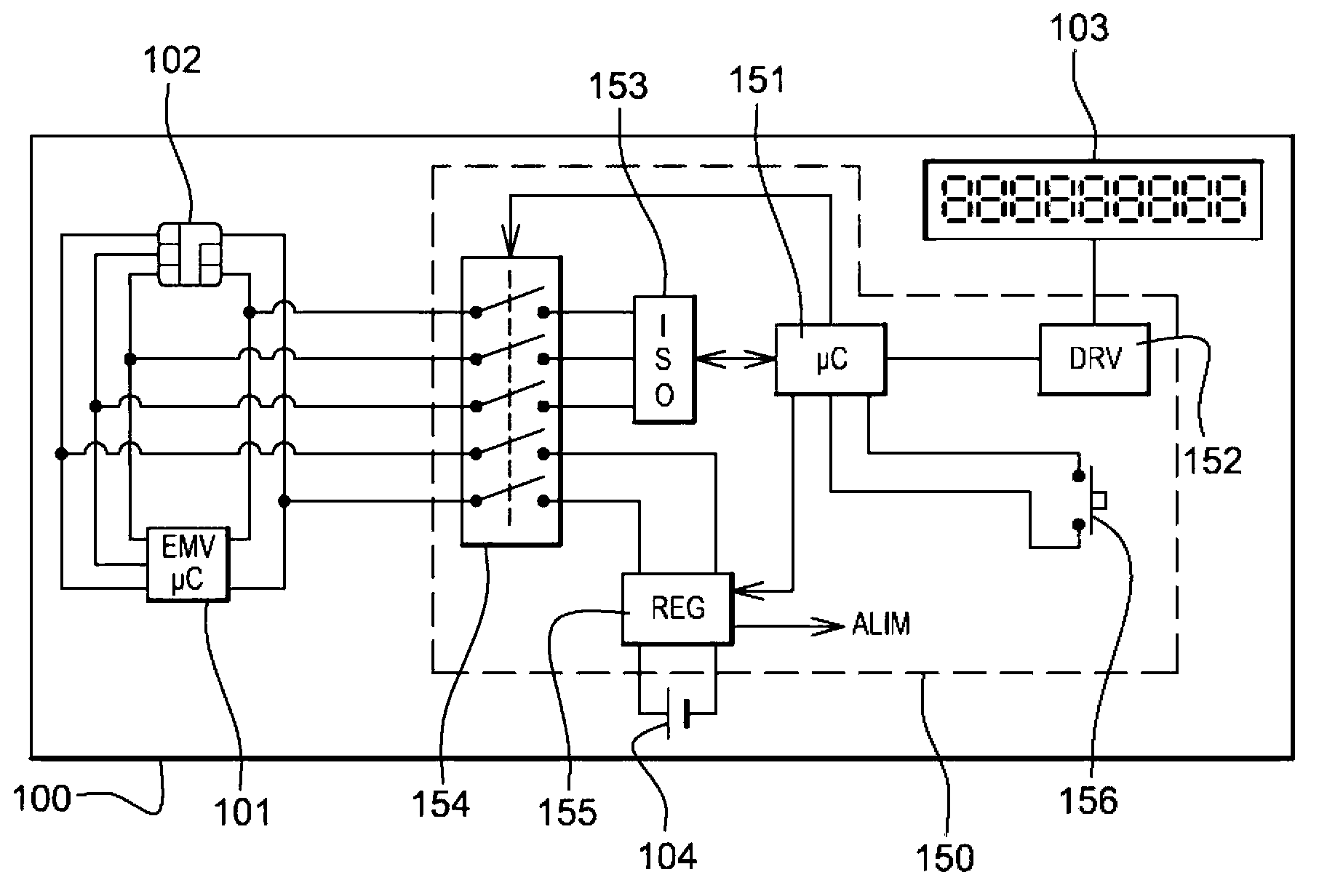 Bank card with display screen