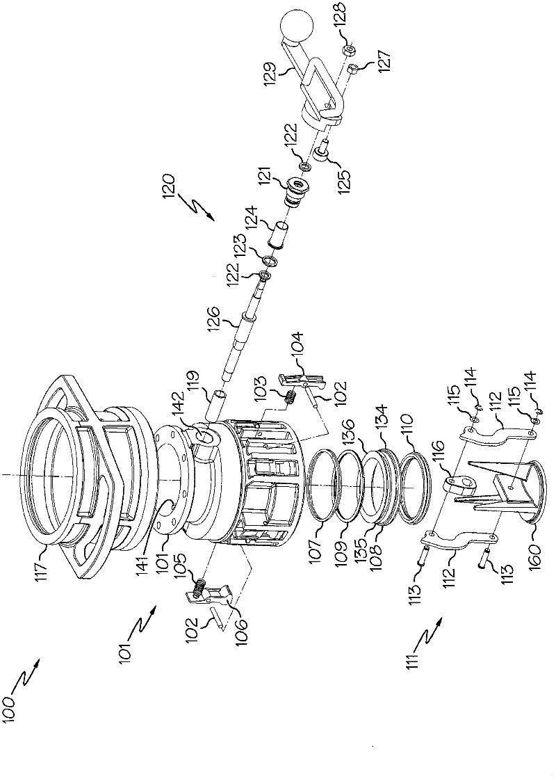 Handle shaft assemblies for bottom loading couplers